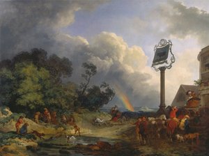 De regenboog door Philippe Jacques de Loutherbourg